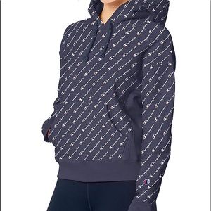 Navy Champion reverse weave hoodie